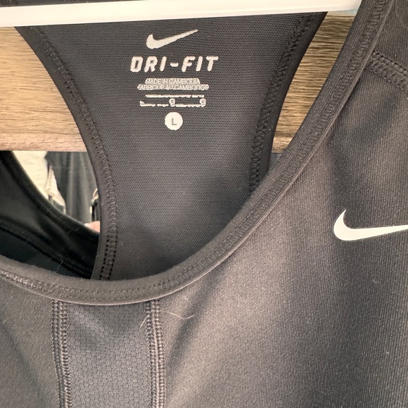 Nike Women's Black Dri-FIT Racerback Sports Bra - Picture 2 of 2